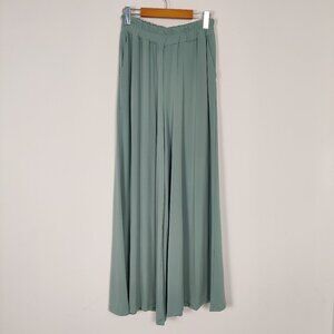 Benin Women's Palazzo Flare Pants Size 6 Aqua Mint Color Pull On Casual Outdoor